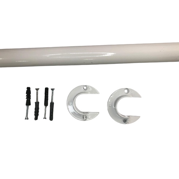 KIT VARÃO COMUM 19MM 1,40M COM SUPORTE FLANGE 19MM