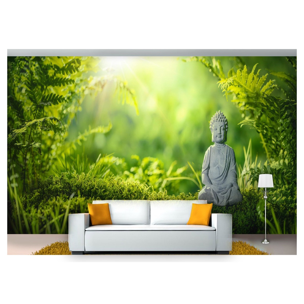 papel de parede Religioso Buda Budismo Grama 3D m² RL63