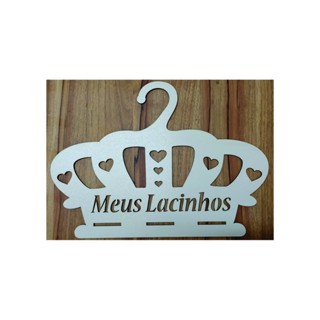 5 Cabide Porta Laço , Cabide Mdf 3mm branco em Oferta na Shopee