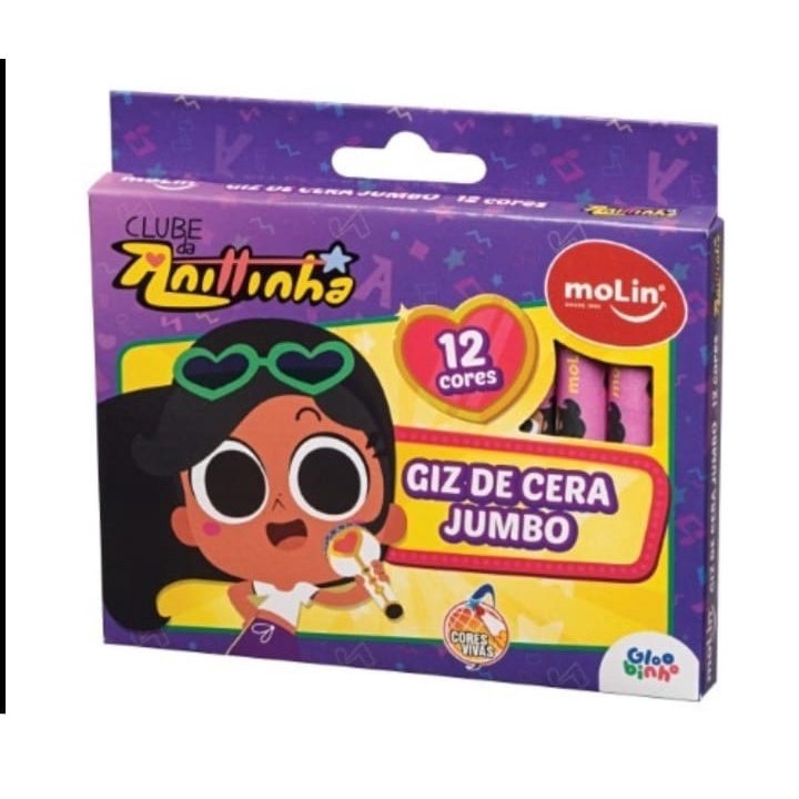 Giz de cera jumbo Anittinha| papelaria fofa| material escolar| Papelaria| material escolar 2022.