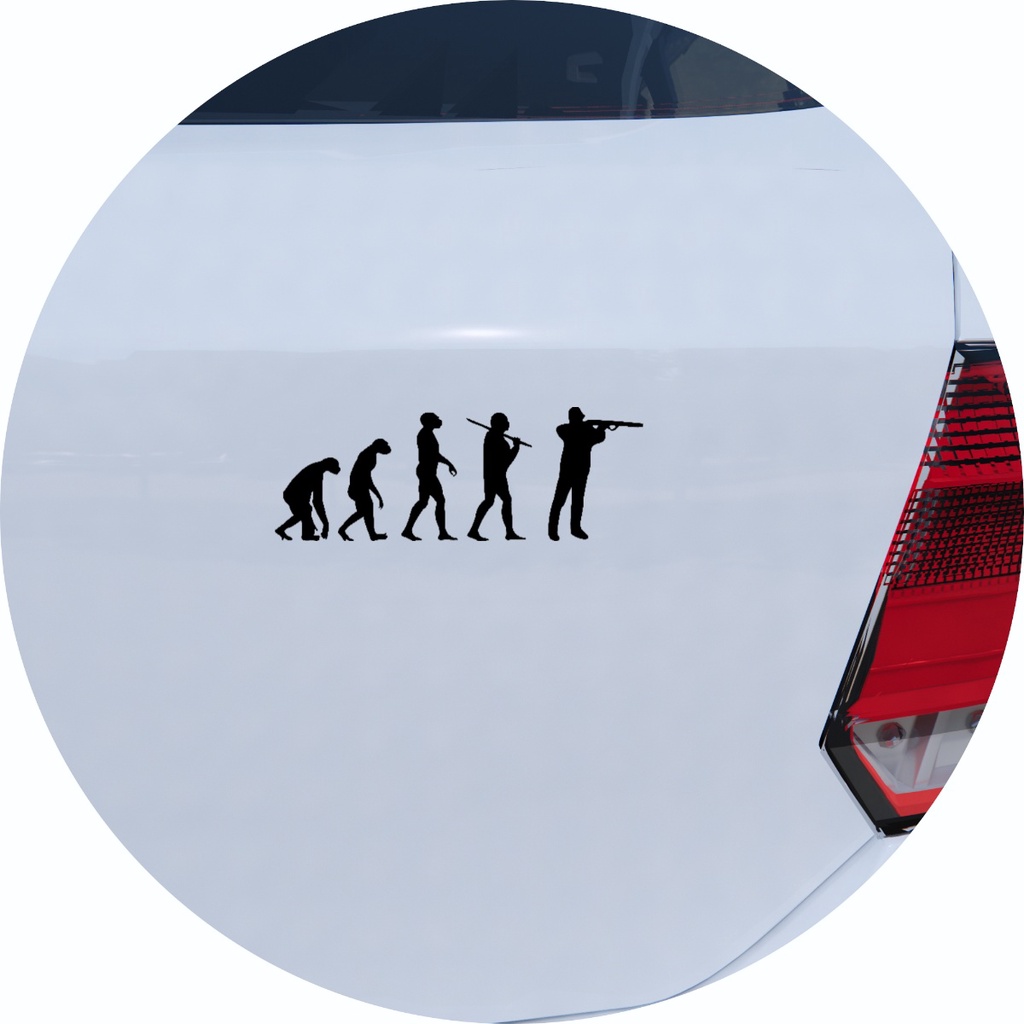Adesivo de Carro Evolução Tiro Esportivo Arma Pratos