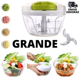 Processador Triturador Manual de Alimentos Corta Pica Fácil 500ml e 900ML Casa Cozinha