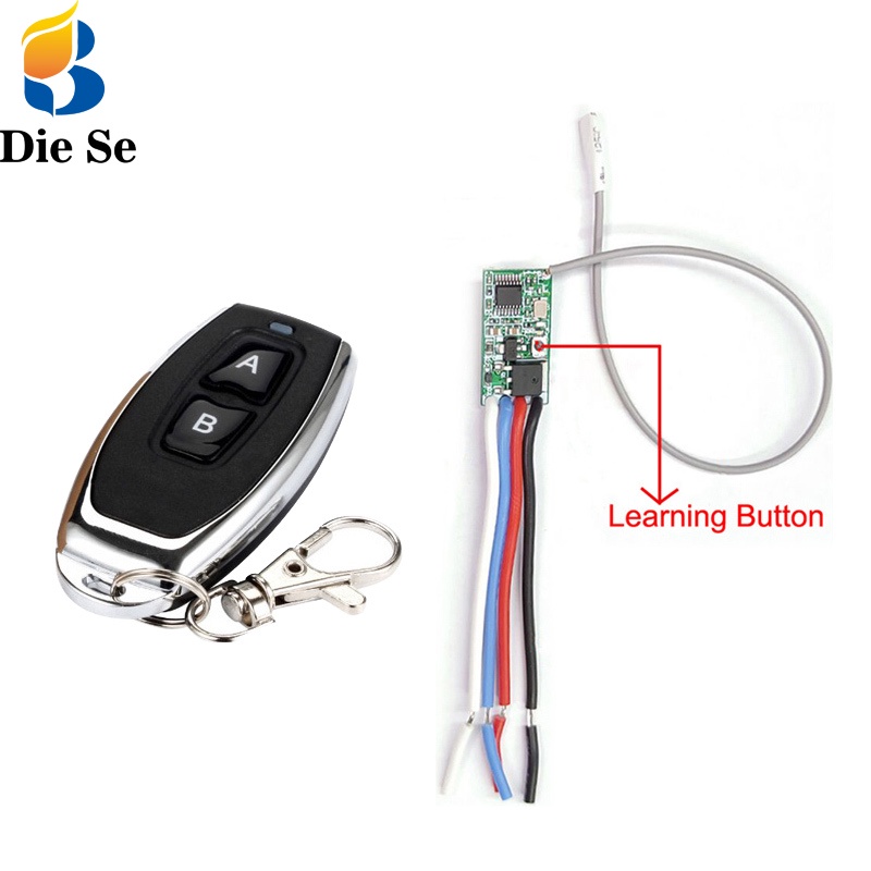 433mhz DC 3.6V 5V 9V 12V 24V 1CH Mini Relé Sem Fio RF Interruptor De Controle Remoto De Controlador De Lâmpada LED Micro Receptor Transmissor DIY