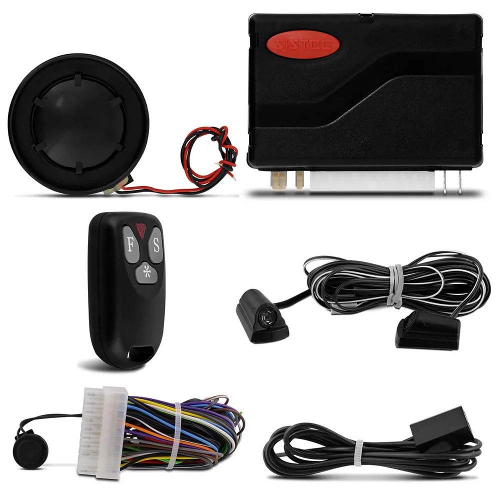 Alarme Automotivo Universal Multifunção Completo Sistec 986 Com Sirene e Travas — imagem 2 de 2