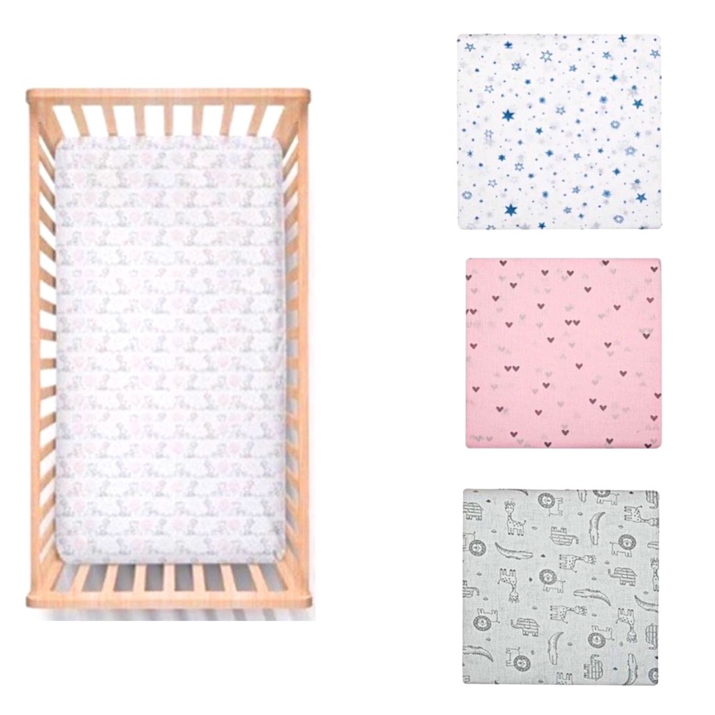 Lençol Avulso Com Elástico Berço Americano 100% Algodão Estampado Composê - Papi em Oferta na Shopee