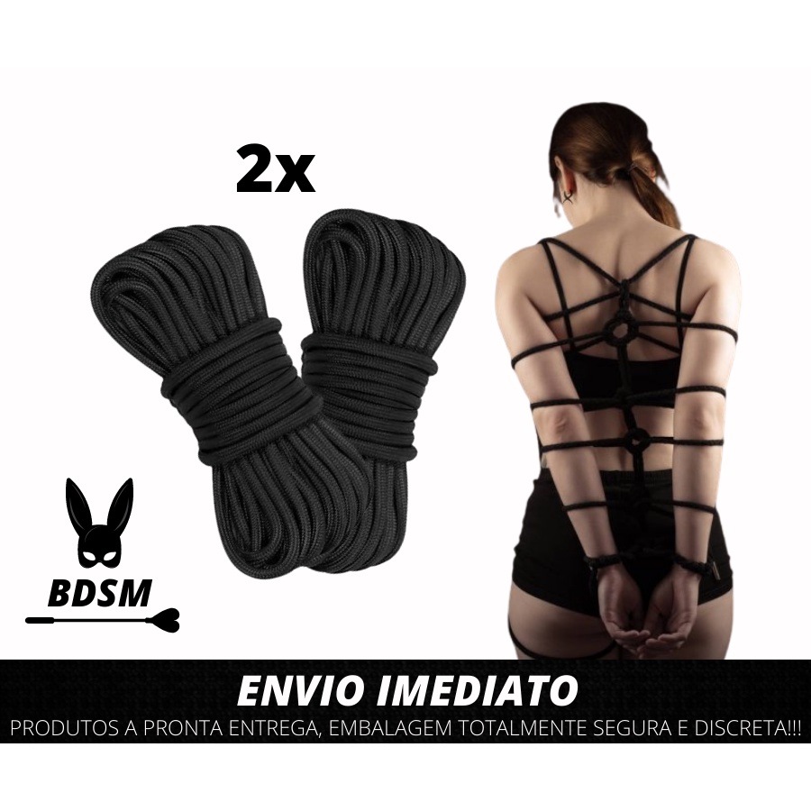 kit com 2 Cordas Shibari imobilização amarrar bdsm bondage sado fantasia  fetiche - Escorrega o Preço