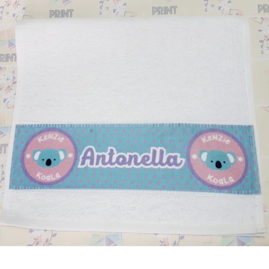 Toalhinha de Mão Skip Hop KOALA KENZIE Personalizada com NOME Toalha de Boca Escolar Lavabo Infantil