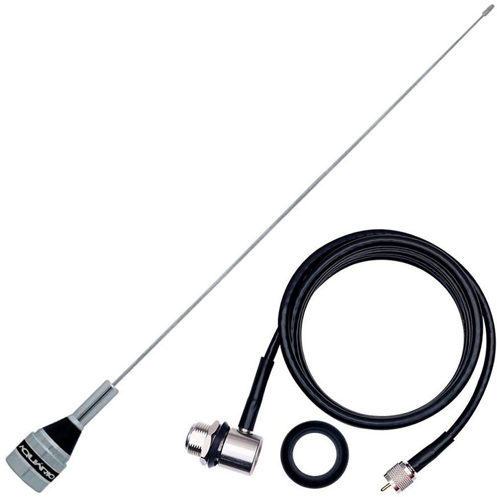 Antena Móvel Vhf 1/4 200w 50cm M-300c Cabo Coaxial Mini Motorola 5,5 Metros
