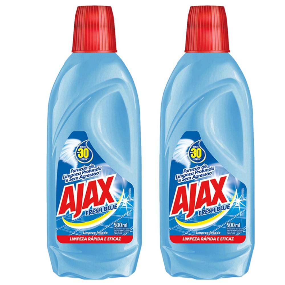 Kit com 2 Limpador Diluível Ajax Fresh Blue 500ml Cada