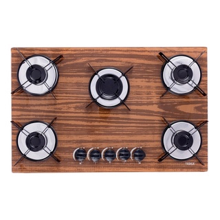 Fogão de mesa Cooktop 5 bocas amadeirado e marmorado Envio Imediato
