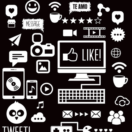 Adesivo De Parede Lavável Casual Informatica 300x58cm