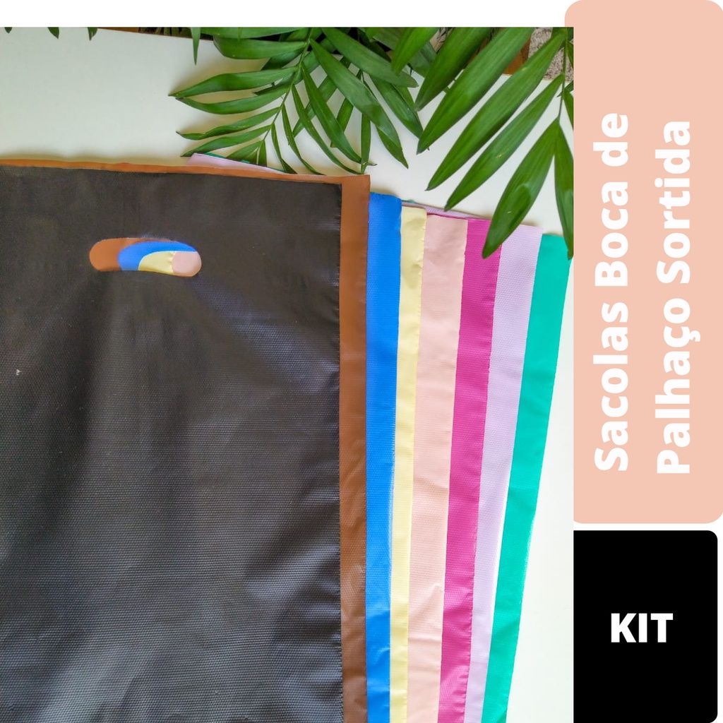 Sacolas Plásticas Boca De Palhaço 15x20cm kits