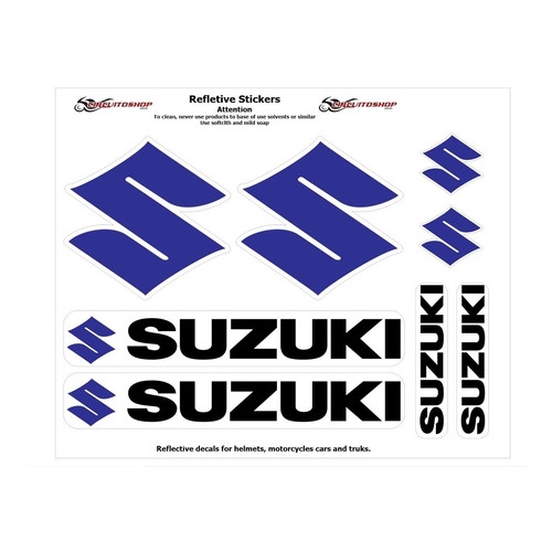 Adesivo Refletivo Moto Roda Bau Car Capacete Carro Suzuki M2