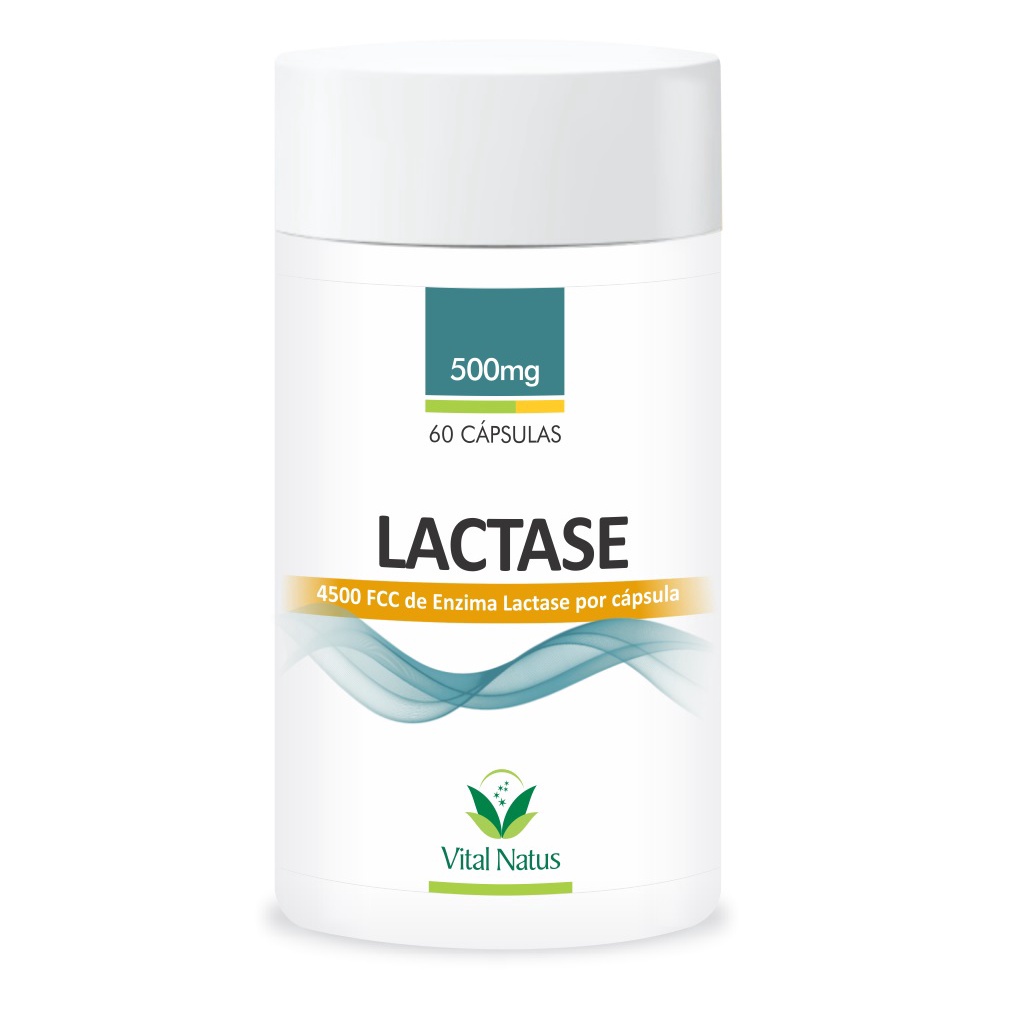 Suplemento alimentar de Enzima Disgestiva Lactase (intolerância A Lactose) 60 Cápsulas 500mg - Vital Natus