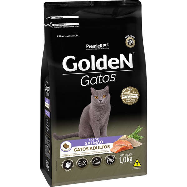 Ração Golden Gatos Adultos Salmão em Oferta na Shopee