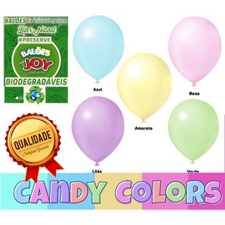 25/50 unid. BALÃO DE AR  N. 9 LISO  CANDY , BEXIGA festa  numero 9" TON PASTEL AZUL, LILAS, VERDE , ROSA, MARFIM SORTIDA em Oferta na Shopee
