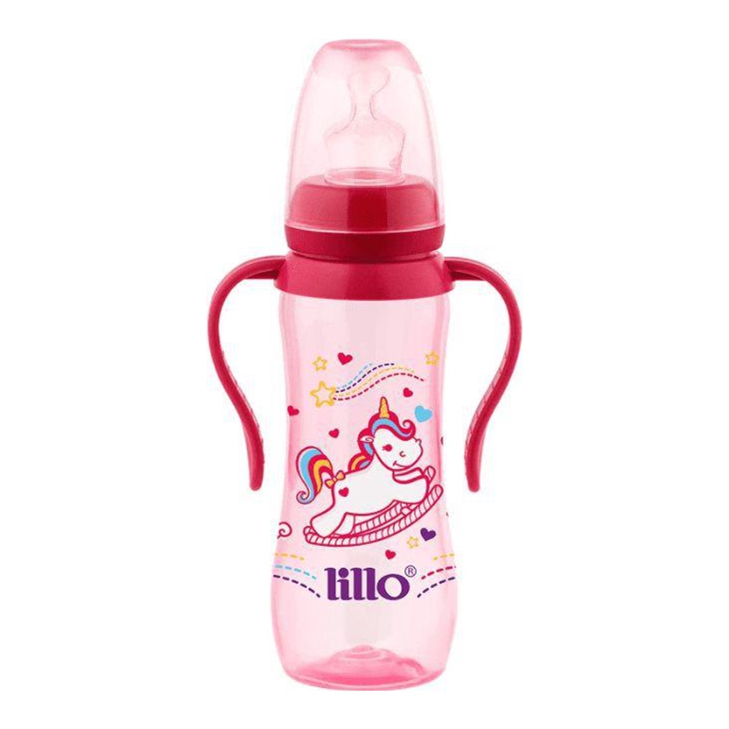 Mamadeira com Alça Acinturada Sonho 240ml Rosa - Lillo