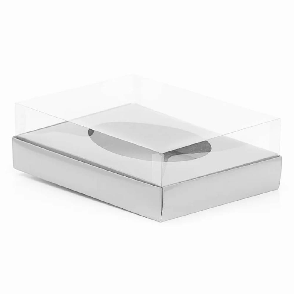 Caixa Ovo de Colher - Meio Ovo de 1Kg - Branca - 5 Unidades - Assk - Páscoa Rizzo Embalagens