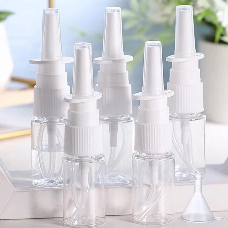 1 Pc Viajar Claro Vazio Frascos De Spray Nasal De Plástico/10/20/30 Ml Portáteis Reutilizáveis Mini Garrafa Para Maquiagem