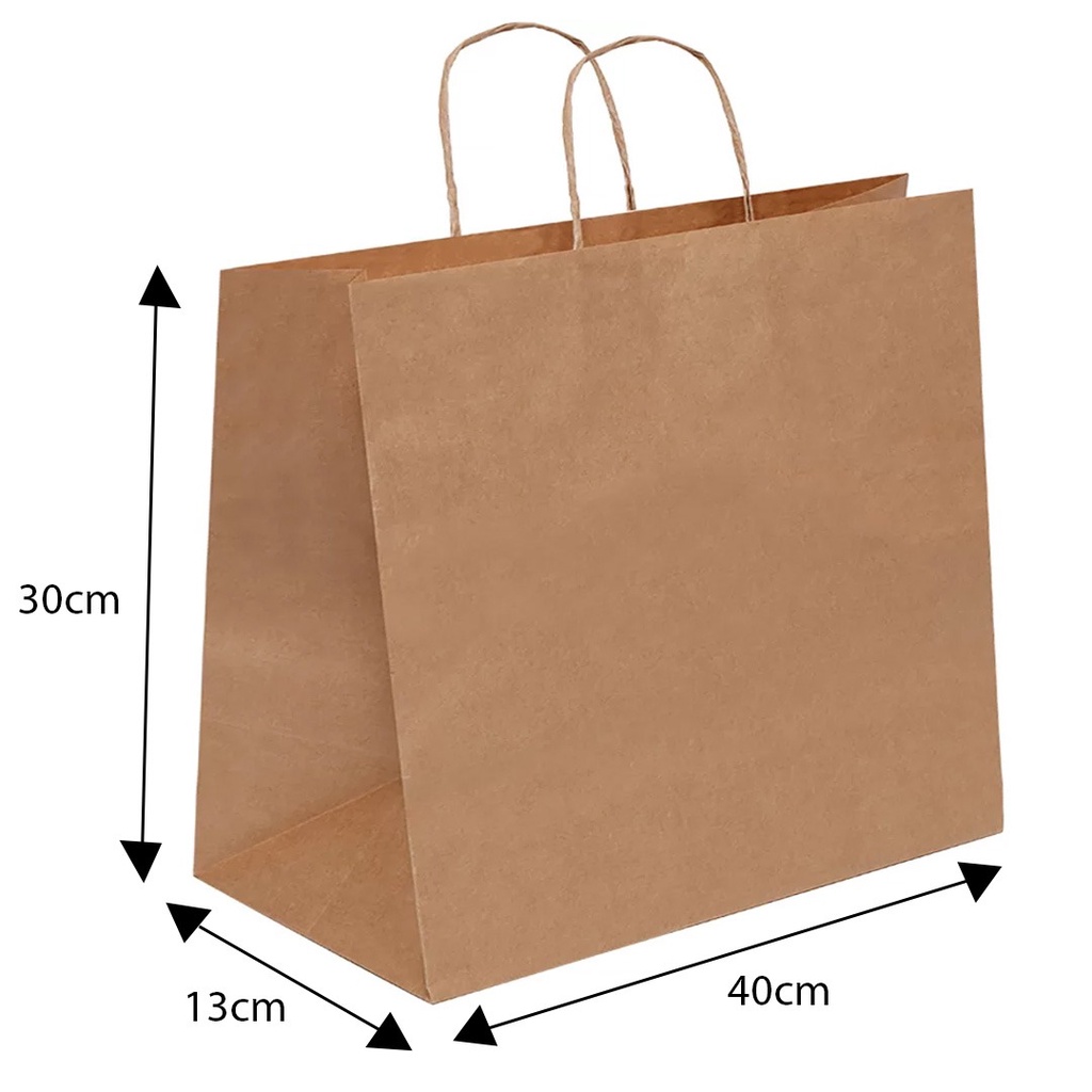 Sacola De Papel Kraft 40x13x30 ( 50unid Promoção ) N.05