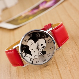 Relógio De Quartzo Masculino Com Pulseira Em Pu Mickey Mouse