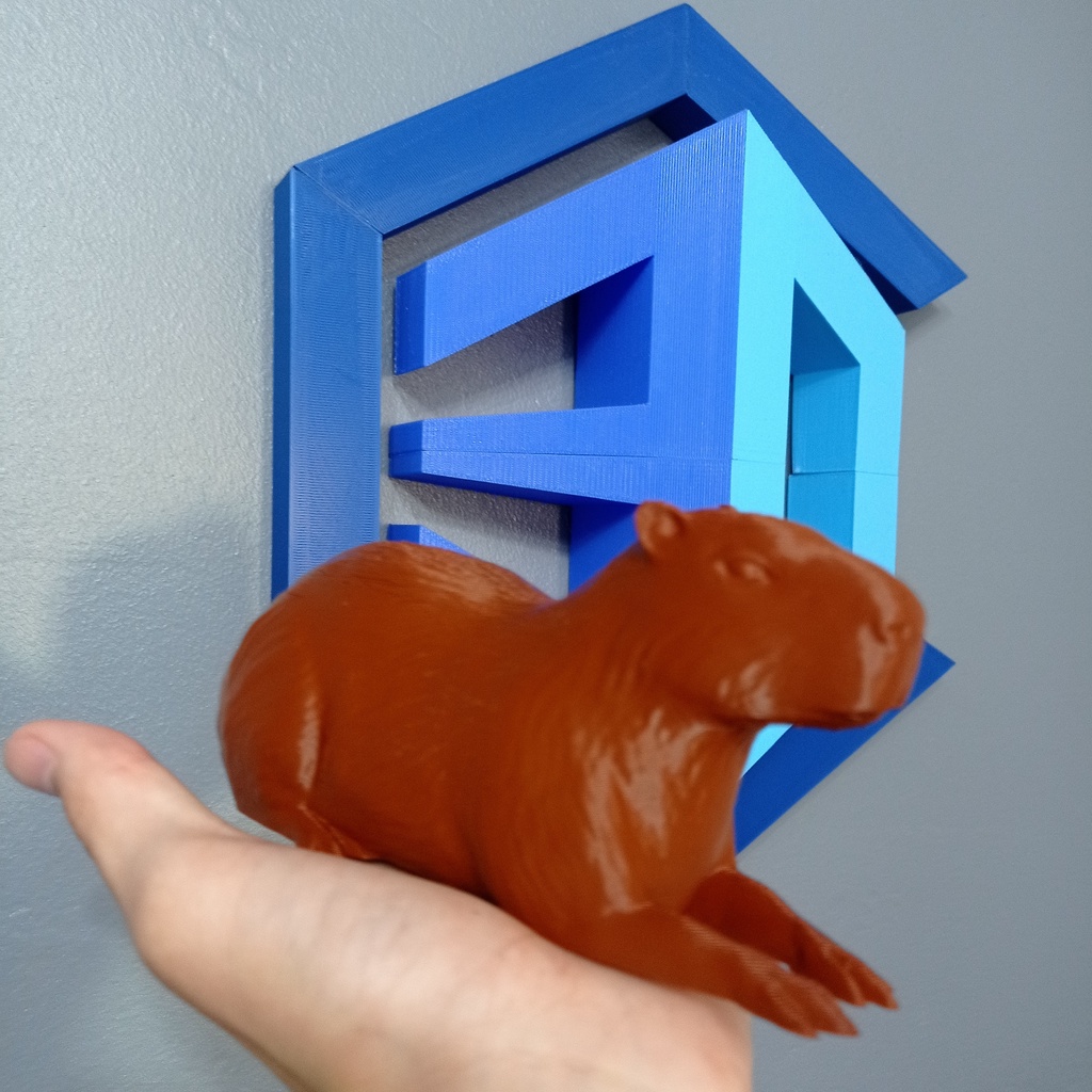 Miniatura Colecionável 3D Capivara Deitada - Media