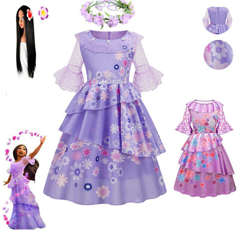 Ready Stock! Encanto Isabela Floral Suits Ruffled Top Dress Suits Mother Daughter Matching parent-child wear