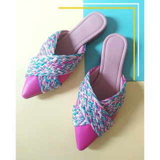 Mule Bico Fino Feminino Trança Love On Feet Shoes 34 Ao 40