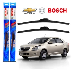 Par Palheta Limpador Parabrisa Dianteiro Chevrolet Cobalt Original Bosch 2012 á 2019