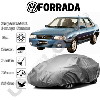 Capa Cobrir Santana UV-BLOCK Forrada 100% Impermeável Protege Sol Chuva Poeira P M G Capa Proteção Automotiva Hatch e Sedan Anti-UV Lona Cobrir Carro