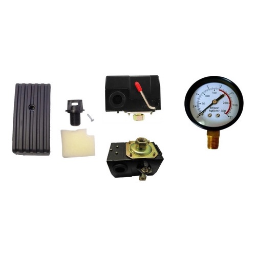 Kit Pressostato, Manometro,filtro Compressor Schulz Msi2,6ml