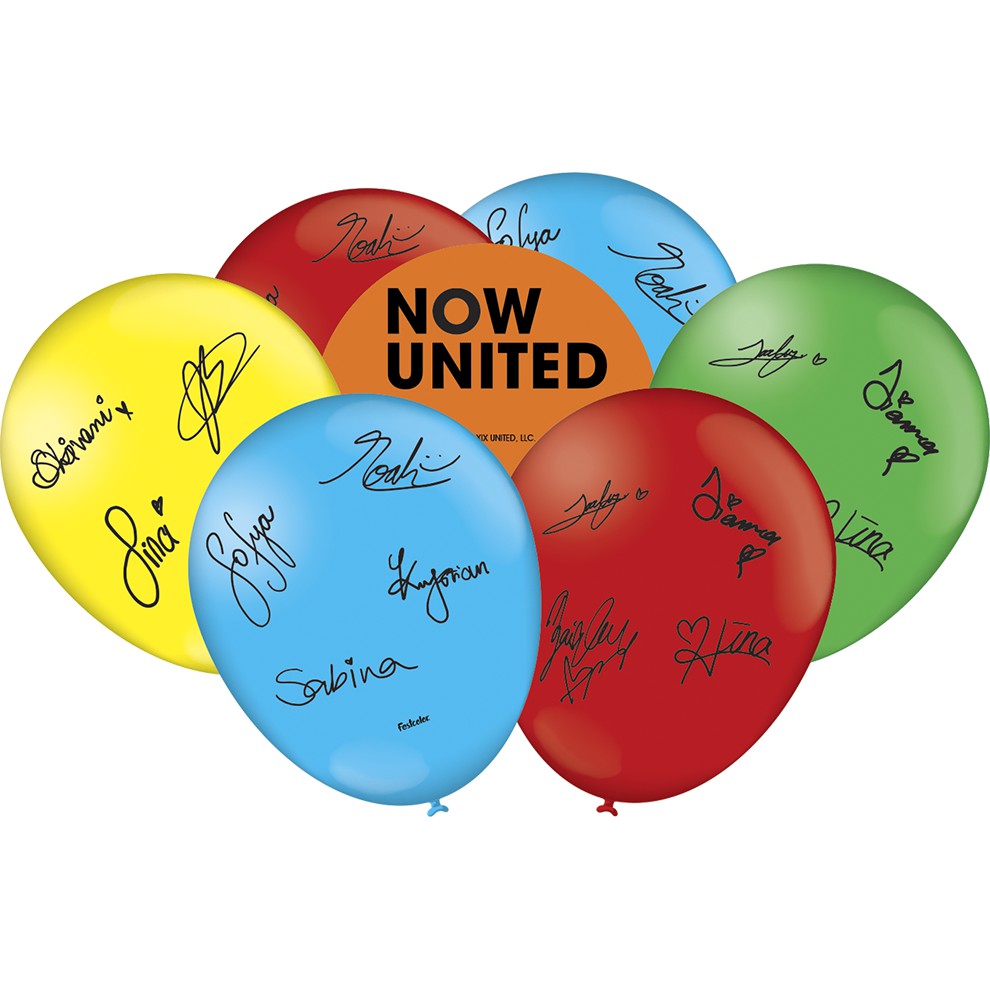 Balão Festa Now United 25 unidades - Festcolor - Festejando25