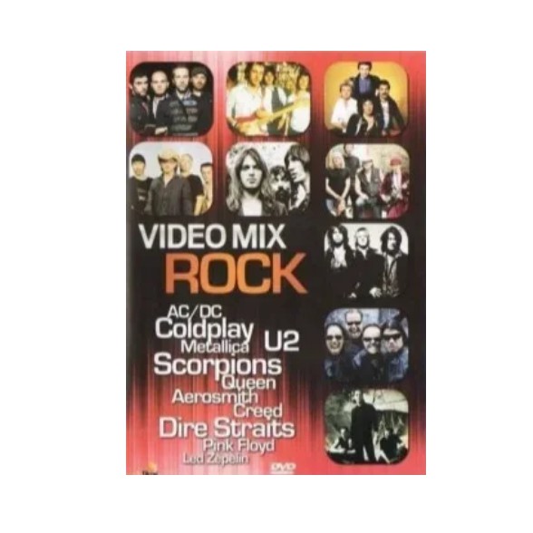 Video Mix Rock DVD Lacrado com AC/DC, Metallica, Aerosmith, Depeche Mode e outros
