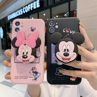 Para iPhone 15 12 14 11 13 Pro X XS Max XR 6 6S 7 8 Plus Capa Mickey Flexível Com Suporte