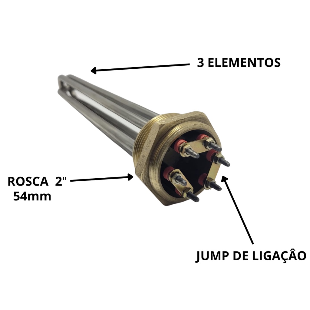 Resistência De Aquecedor Piscina Turbohot 12kw 40.000 Rosca 2 polegadas