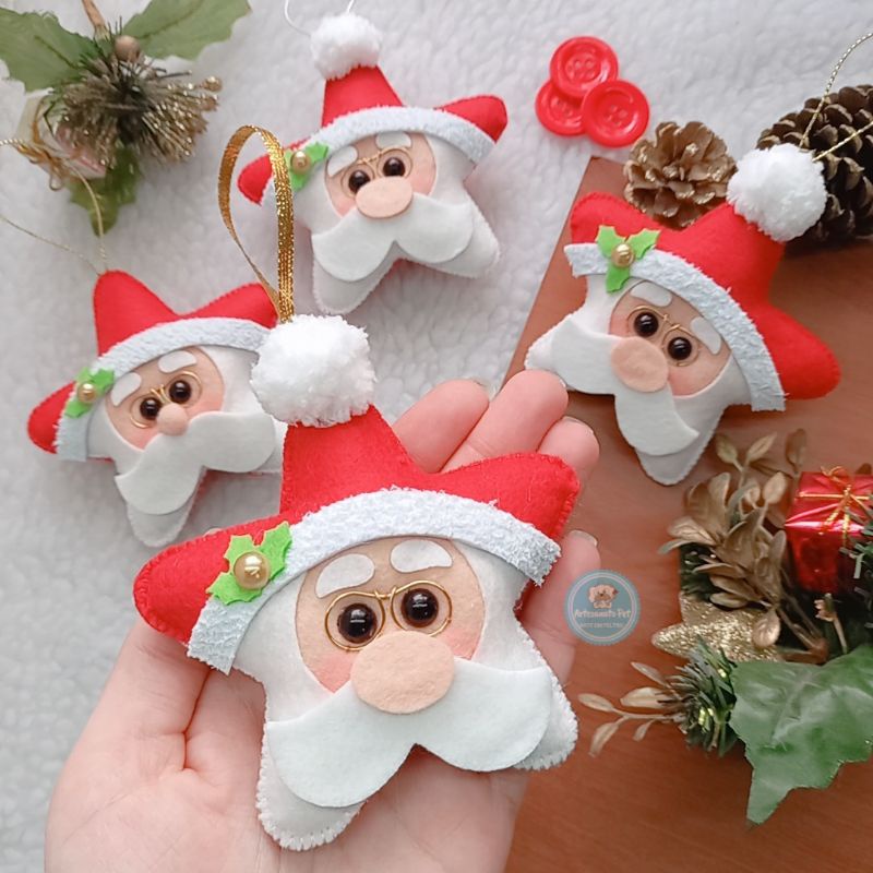 Estrelinha - Pingente Para Árvore de Natal | Papai Noel Decoração Natalina  | Enfeite de Natal | Shopee Brasil
