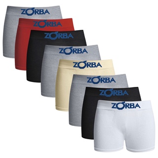 Kit Com 8 Cuecas Infantil Boxer Sem Costura Algodão Original Zorba