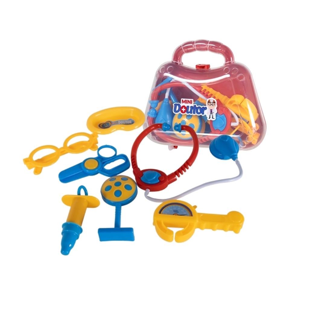 Maleta De Brinquedo Mini Doutor Vermelho Com Acessórios