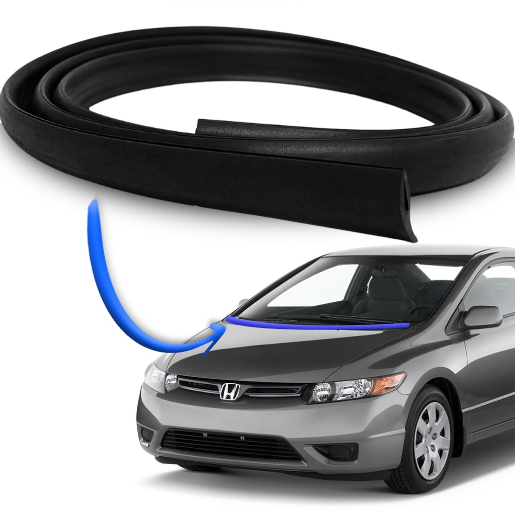 Borracha Parabrisa Friso Acabamento Churrasqueira New Civic