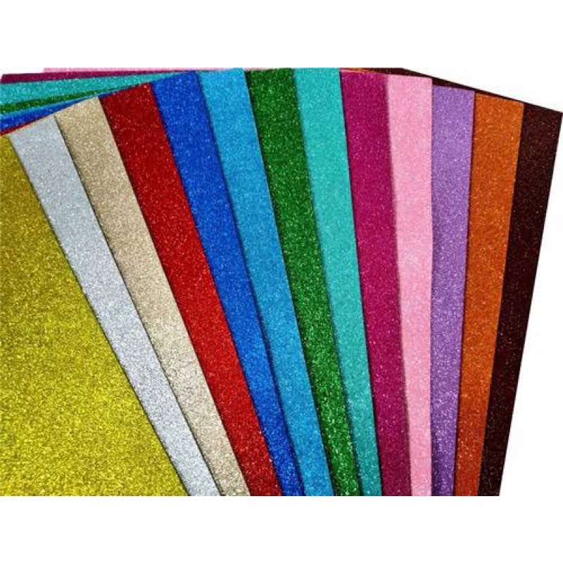 PLACA DE EVA C/ GLITTER 40x60cm
