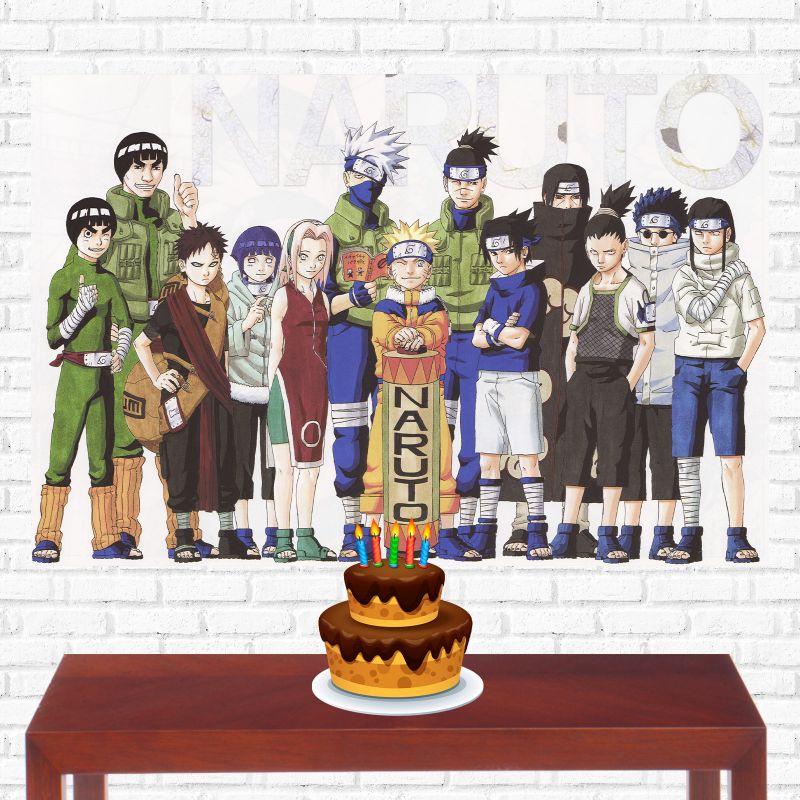 Painel De Festa Para Decoração De Aniversário Naruto