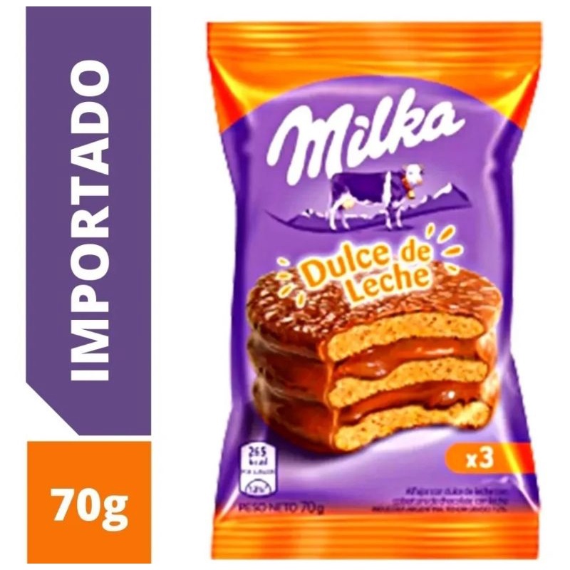 Alfajor MILKA DOCE de leite e Chocolate branco