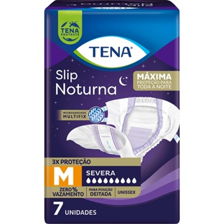 Fralda Geriátrica Tena Noturna M com 7 unidades em Oferta na Shopee
