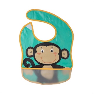 Babador Divertido Infantil Impermeável Ajustável Com Bolso Cata-Migalhas Macaquinho KaBaby - 18907C em Oferta na Shopee