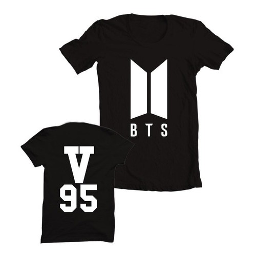 Camiseta Bts Logo Novo - Camisa Kpop Masculina V 95 | Shopee Brasil