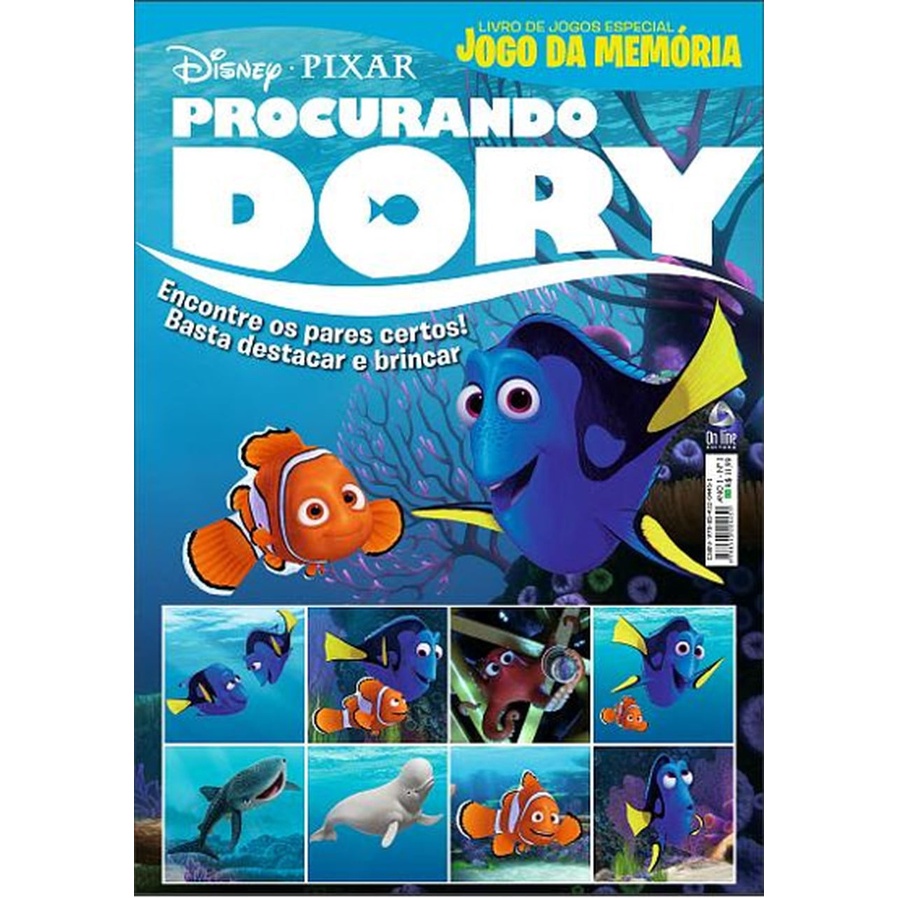 LIVRO DE JOGOS -DISNEY PROCURANDO DORY COM JOGO DA MEMÓRIA