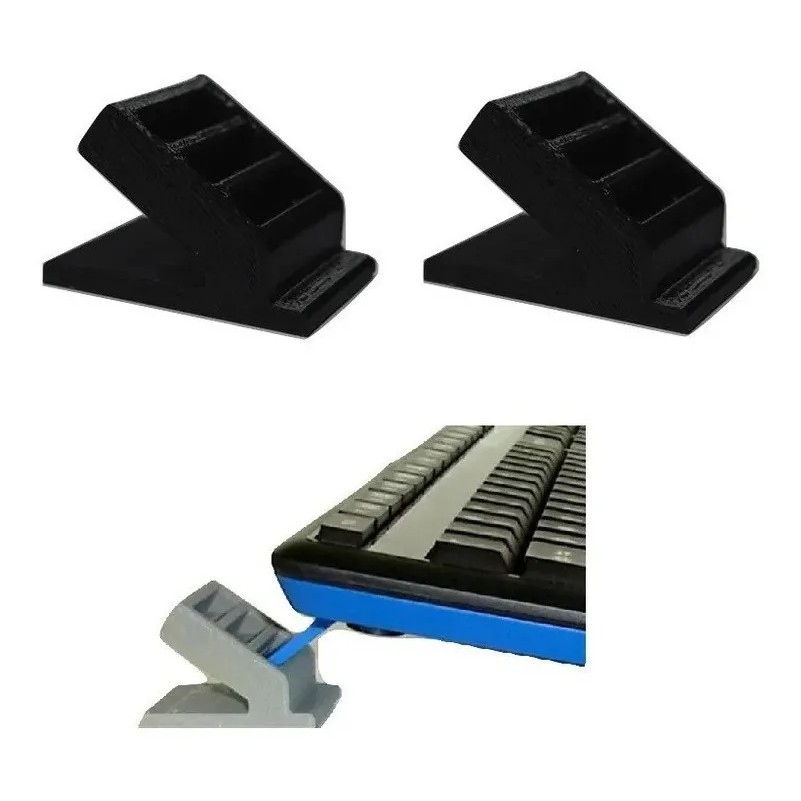 Suporte Apoio Ergonômico Pézinho Para Elevação Teclado Microsoft Logitech Universal Par