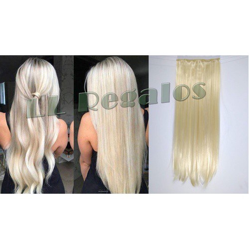 Aplique Cabelo Loiro Platinado Bio Orgânico Pode Chapinha