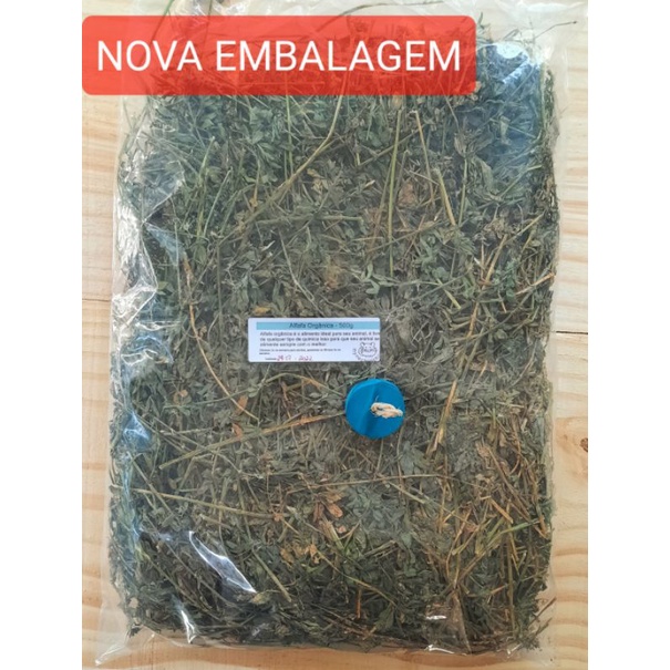 Alfafa SUPER PREMIUM ORGANICA 500g (seca) em Oferta na Shopee