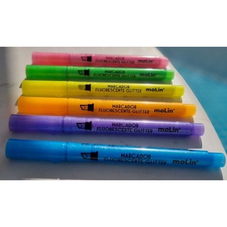 Caneta Marca Texto Fluorescente Glitter Molin | Unidade